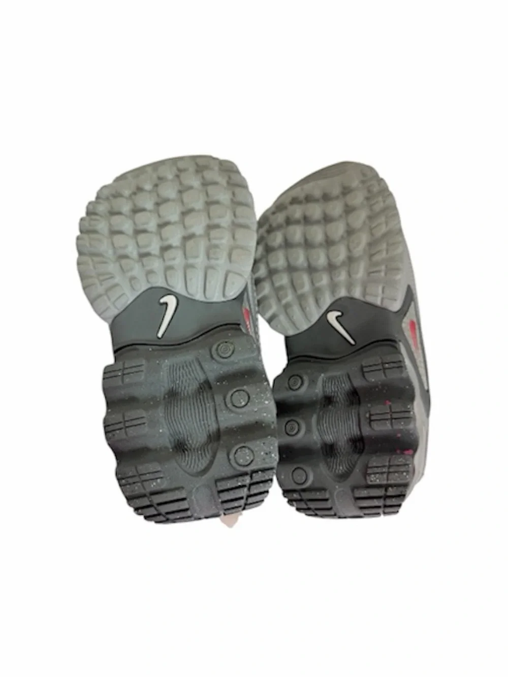 Nike Kids White & Gray Sneakers with Red Accents
